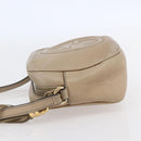 GUCCI Small Disco Interlocking Bag Leather Beige Gold 308364 Auth bs30123-3