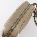 GUCCI Small Disco Interlocking Bag Leather Beige Gold 308364 Auth bs30123-6