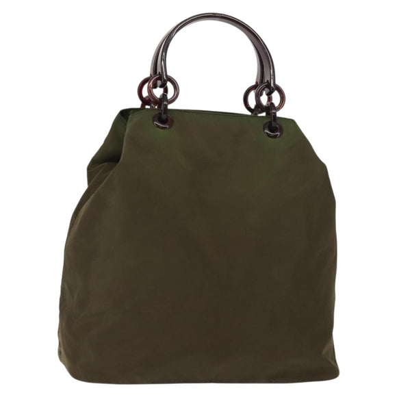 PRADA Tote Bag Nylon Khaki Auth bs30124