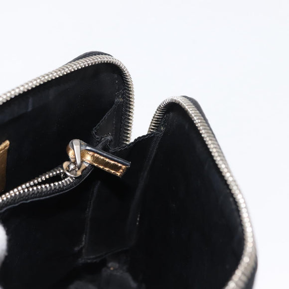 GUCCI GUCCY Print GUCCIxSEGA Bag Leather Gold Silver 511189 Auth bs30126