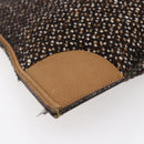 PRADA Hand Bag Tweed Beige Silver Auth bs30129-8