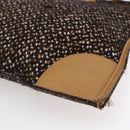 PRADA Hand Bag Tweed Beige Silver Auth bs30129-16