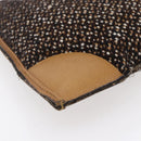 PRADA Hand Bag Tweed Beige Silver Auth bs30129-17