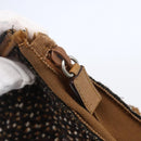 PRADA Hand Bag Tweed Beige Silver Auth bs30129-10