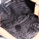 PRADA Hand Bag Tweed Beige Silver Auth bs30129-11