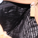 PRADA Hand Bag Tweed Beige Silver Auth bs30129-20