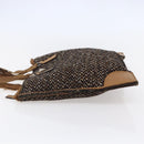 PRADA Hand Bag Tweed Beige Silver Auth bs30129-3