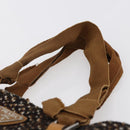 PRADA Hand Bag Tweed Beige Silver Auth bs30129-14