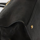 SAINT LAURENT Cavas chic Hand Bag Leather Black Gold 279079 Auth bs30132-9