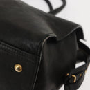 SAINT LAURENT Cavas chic Hand Bag Leather Black Gold 279079 Auth bs30132-14