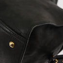 SAINT LAURENT Cavas chic Hand Bag Leather Black Gold 279079 Auth bs30132-16