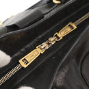 SAINT LAURENT Cavas chic Hand Bag Leather Black Gold 279079 Auth bs30132-10