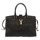 SAINT LAURENT Cavas chic Hand Bag Leather Black Gold 279079 Auth bs30132-13