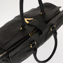 SAINT LAURENT Cavas chic Hand Bag Leather Black Gold 279079 Auth bs30132-6