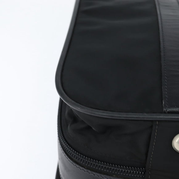 PRADA Business Bag Nylon Black Silver Auth bs30135
