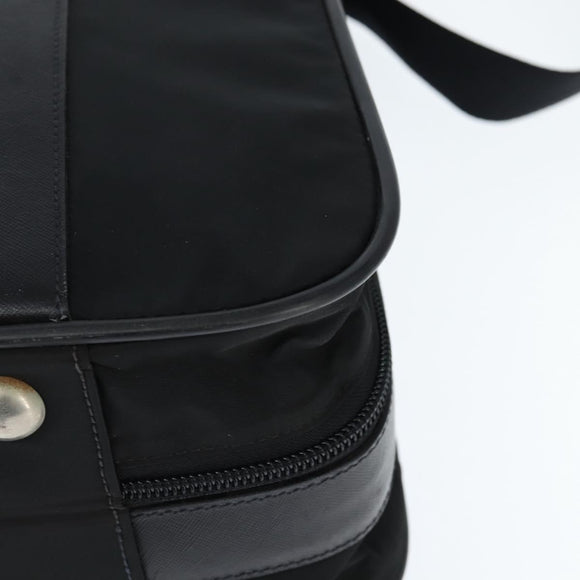 PRADA Business Bag Nylon Black Silver Auth bs30135
