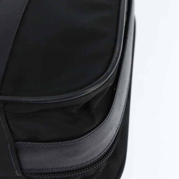 PRADA Business Bag Nylon Black Silver Auth bs30135