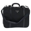 PRADA Business Bag Nylon Black Silver Auth bs30135-1