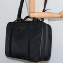 PRADA Business Bag Nylon Black Silver Auth bs30135-23