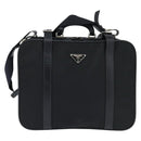 PRADA Business Bag Nylon Black Silver Auth bs30135-13