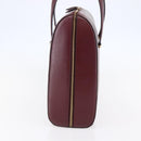 CARTIER Must Line Tote Bag Leather Bordeaux Gold Auth bs30136-3