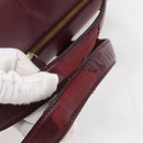 CARTIER Must Line Tote Bag Leather Bordeaux Gold Auth bs30136-8