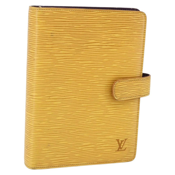 LOUIS VUITTON Epi Agenda MM Day Planner Cover Yellow R20049 LV Auth bs30137