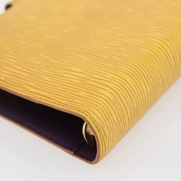 LOUIS VUITTON Epi Agenda MM Day Planner Cover Yellow R20049 LV Auth bs30137