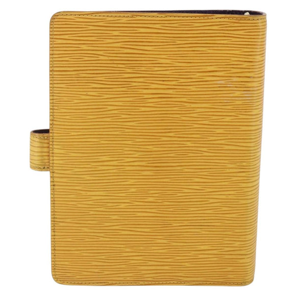 LOUIS VUITTON Epi Agenda MM Day Planner Cover Yellow R20049 LV Auth bs30137