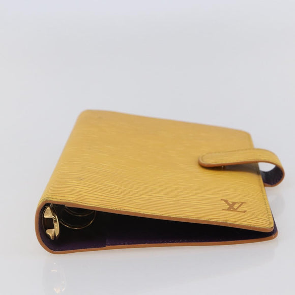 LOUIS VUITTON Epi Agenda MM Day Planner Cover Yellow R20049 LV Auth bs30137