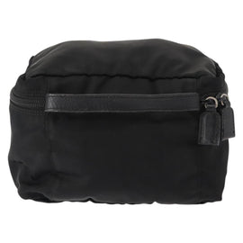 PRADA Vanity Bag Nylon Black Silver Auth bs30138 - 0