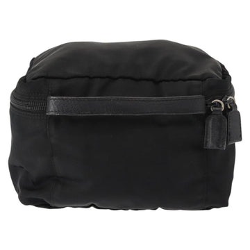 PRADA Vanity Bag Nylon Black Silver Auth bs30138 - 0