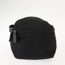 PRADA Vanity Bag Nylon Black Silver Auth bs30138-4