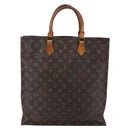 LOUIS VUITTON Monogram Sac Plat Hand Bag M51140 LV Auth bs30140-2