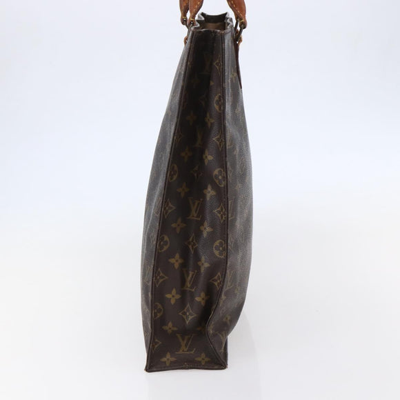 LOUIS VUITTON Monogram Sac Plat Hand Bag M51140 LV Auth bs30140