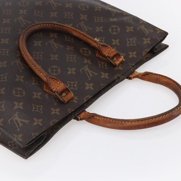 LOUIS VUITTON Monogram Sac Plat Hand Bag M51140 LV Auth bs30140