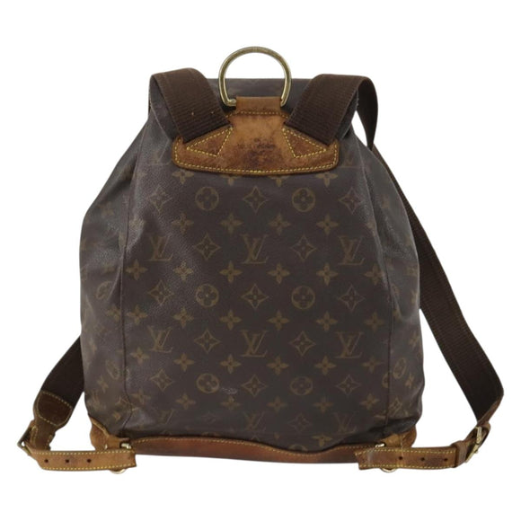LOUIS VUITTON Monogram Montsouris GM Backpack M51135 LV Auth bs30142