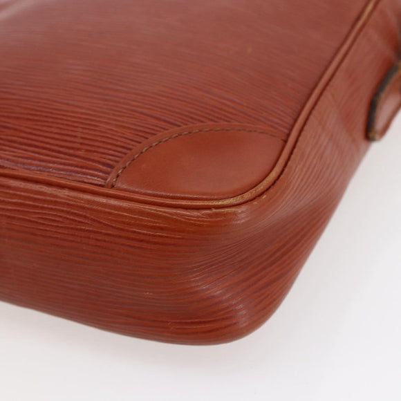 LOUIS VUITTON Epi Danube Shoulder Bag Brown M51694 LV Auth bs30146
