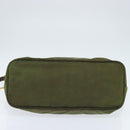 PRADA Tote Bag Nylon Khaki Gold Auth bs30152-5