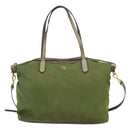 PRADA Tote Bag Nylon Khaki Gold Auth bs30152-13