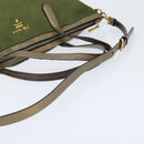 PRADA Tote Bag Nylon Khaki Gold Auth bs30152-9