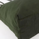 PRADA Tote Bag Nylon Khaki Silver Auth bs30154-14