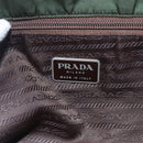 PRADA Tote Bag Nylon Khaki Silver Auth bs30154-18