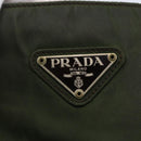 PRADA Tote Bag Nylon Khaki Silver Auth bs30154-24