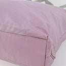 PRADA Tote Bag Nylon Pink Silver Auth bs30156-15