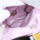 PRADA Tote Bag Nylon Pink Silver Auth bs30156-23