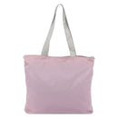 PRADA Tote Bag Nylon Pink Silver Auth bs30156-2