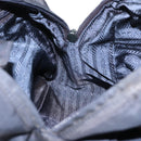 PRADA Beads Fringe Hand Bag Nylon Navy Gold Auth bs30157-19