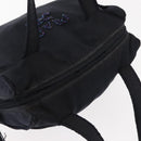 PRADA Beads Fringe Hand Bag Nylon Navy Gold Auth bs30157-6