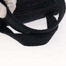 PRADA Beads Fringe Hand Bag Nylon Navy Gold Auth bs30157-7